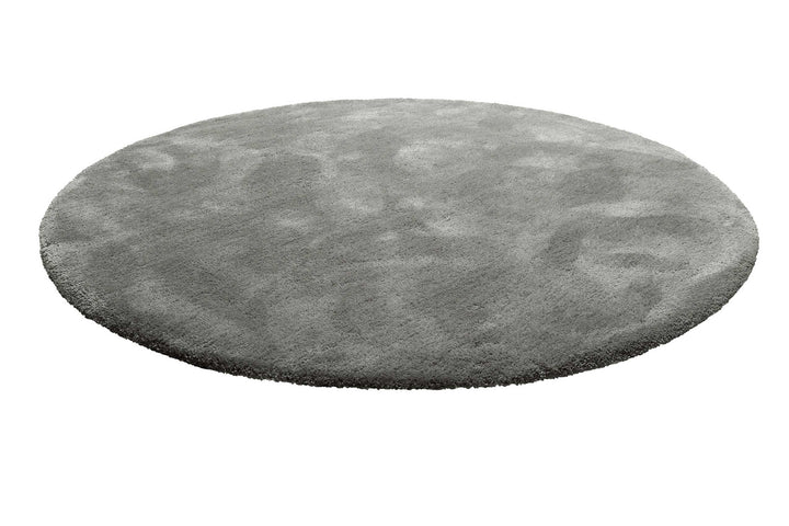 Pisa Teppich grau taupe Hochflor rund