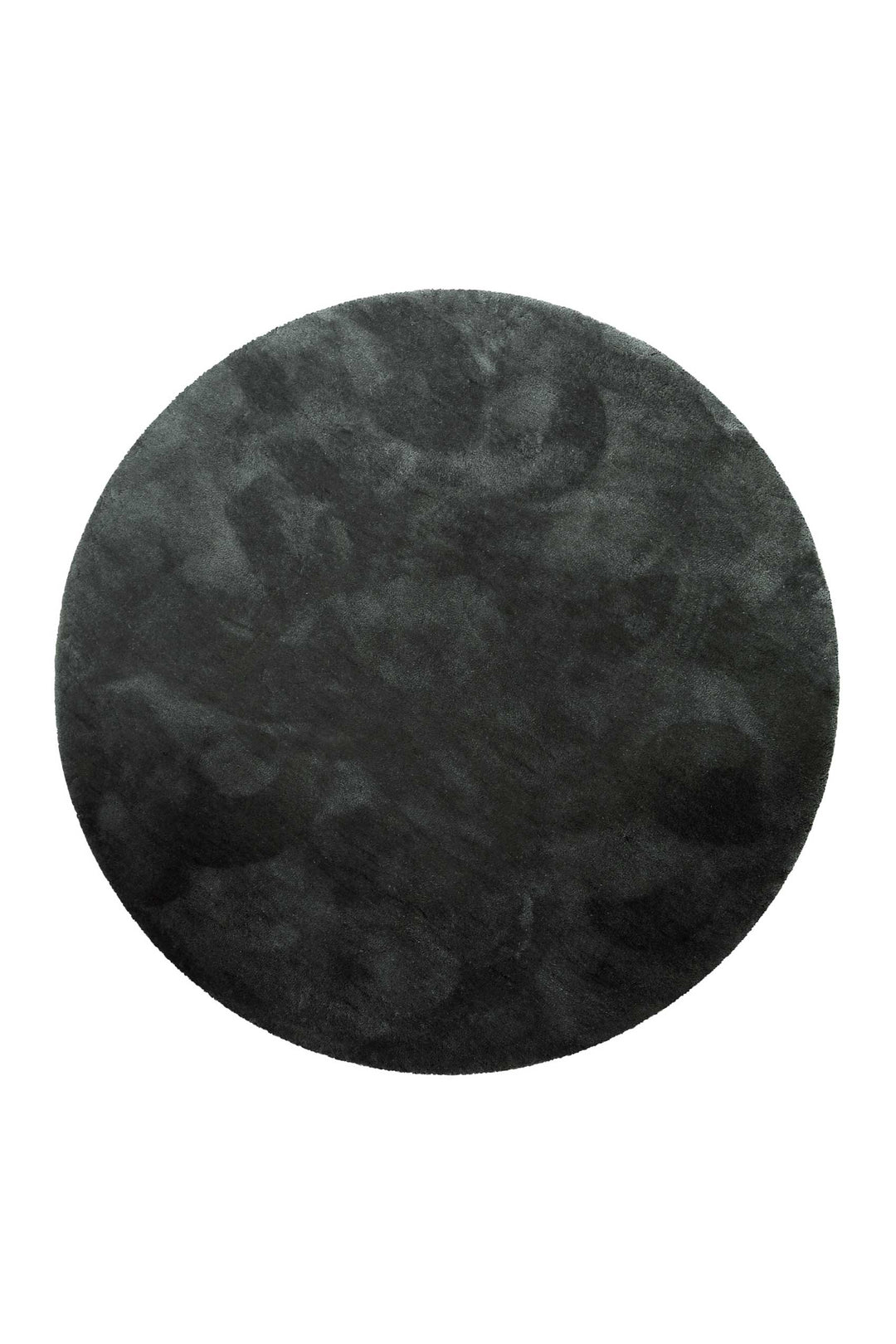 Pisa Teppich anthrazit grün Hochflor rund