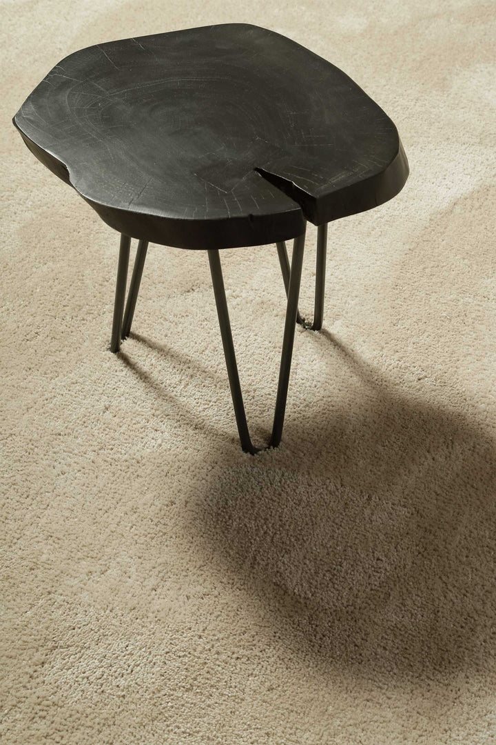 Pisa Teppich beige Hochflor rund