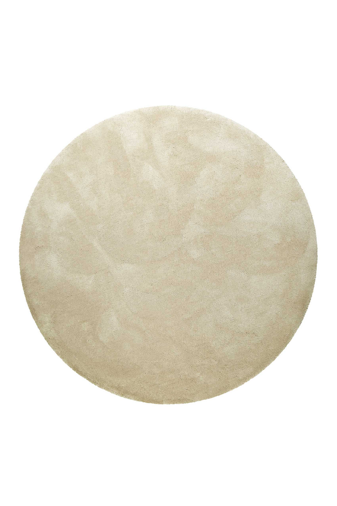 Pisa Teppich beige Hochflor rund