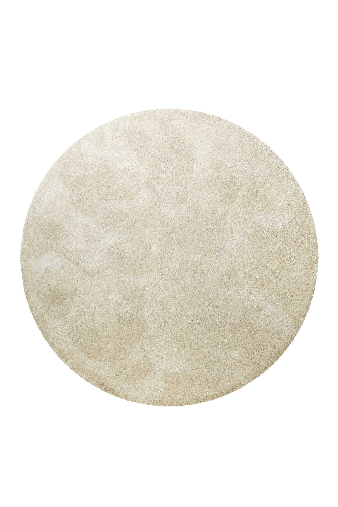 Pisa Teppich creme beige Hochflor rund
