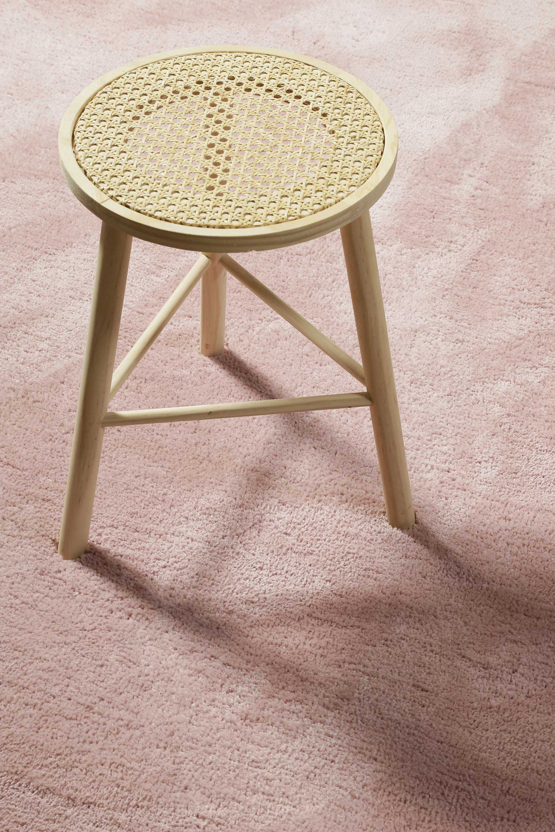 Pisa Teppich rosa Hochflor rund