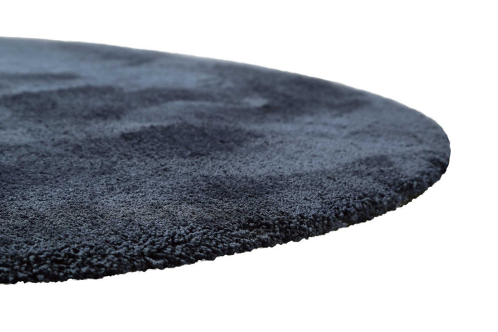 Pisa Teppich dunkelblau Hochflor rund