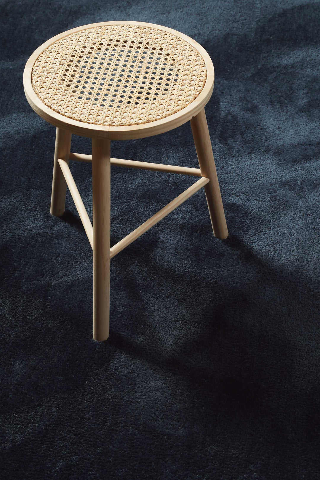 Pisa Teppich dunkel blau Hochflor rund