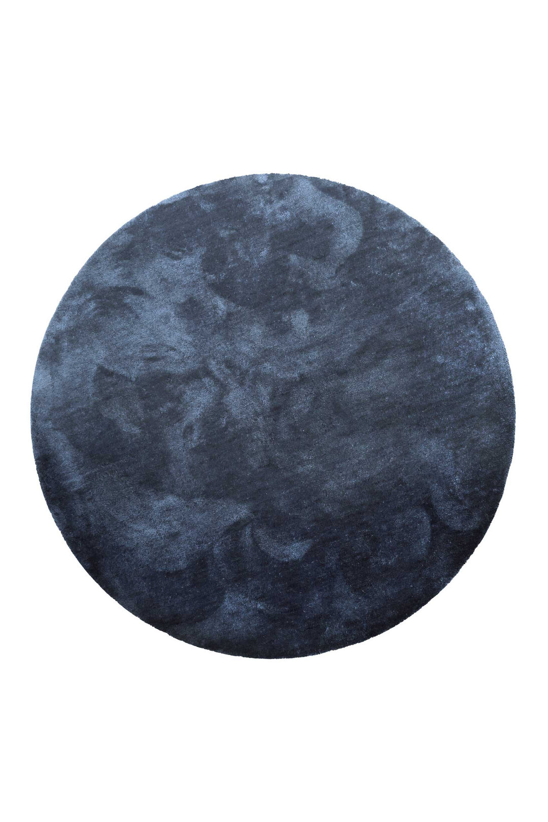 Pisa Teppich dunkelblau Hochflor rund