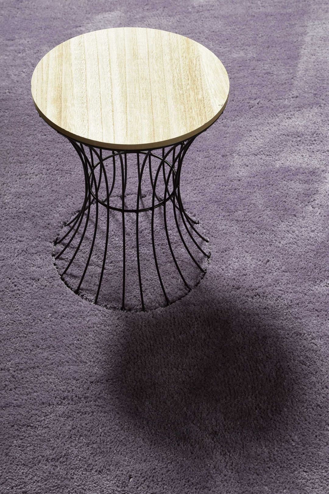 Pisa Teppich violett Hochflor rund