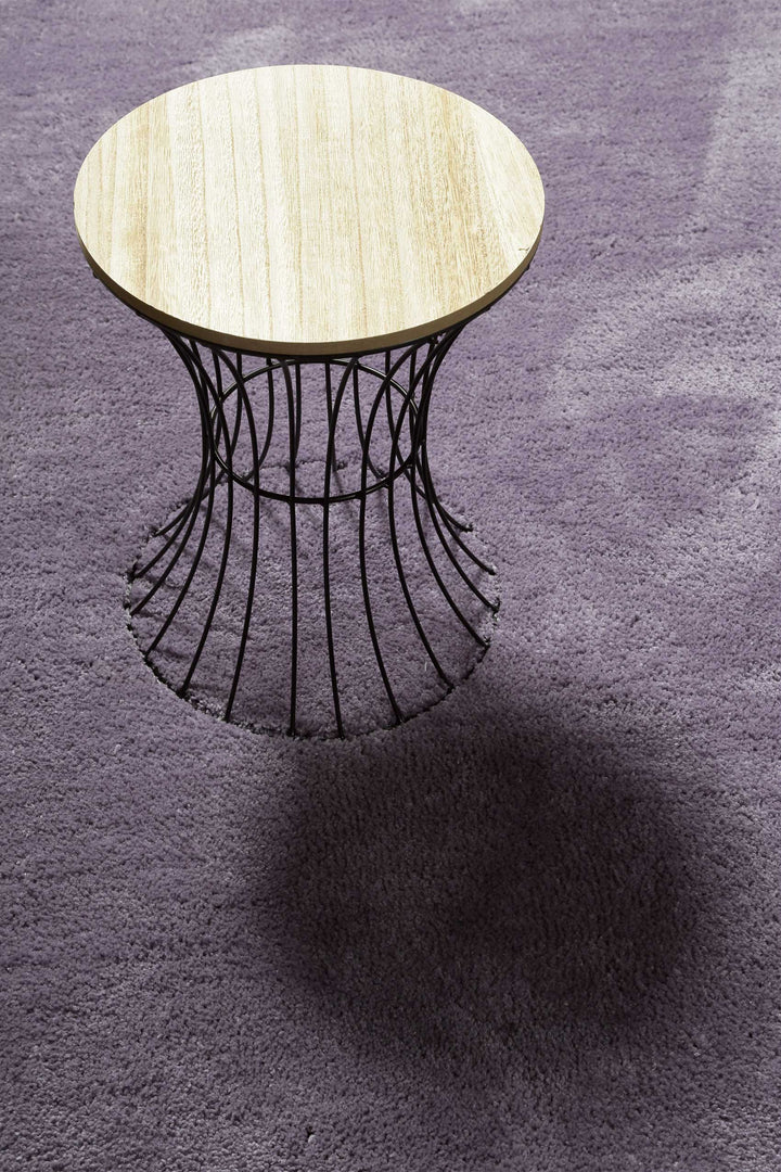 Pisa Teppich violett Hochflor rund