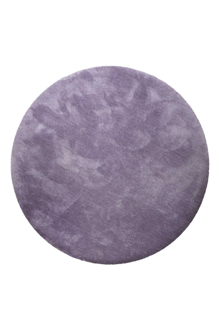 Pisa Teppich violett Hochflor rund
