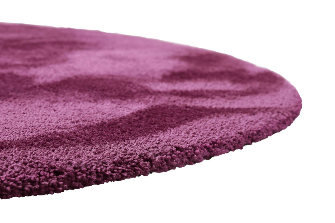 Pisa Teppich violett pink Hochflor rund