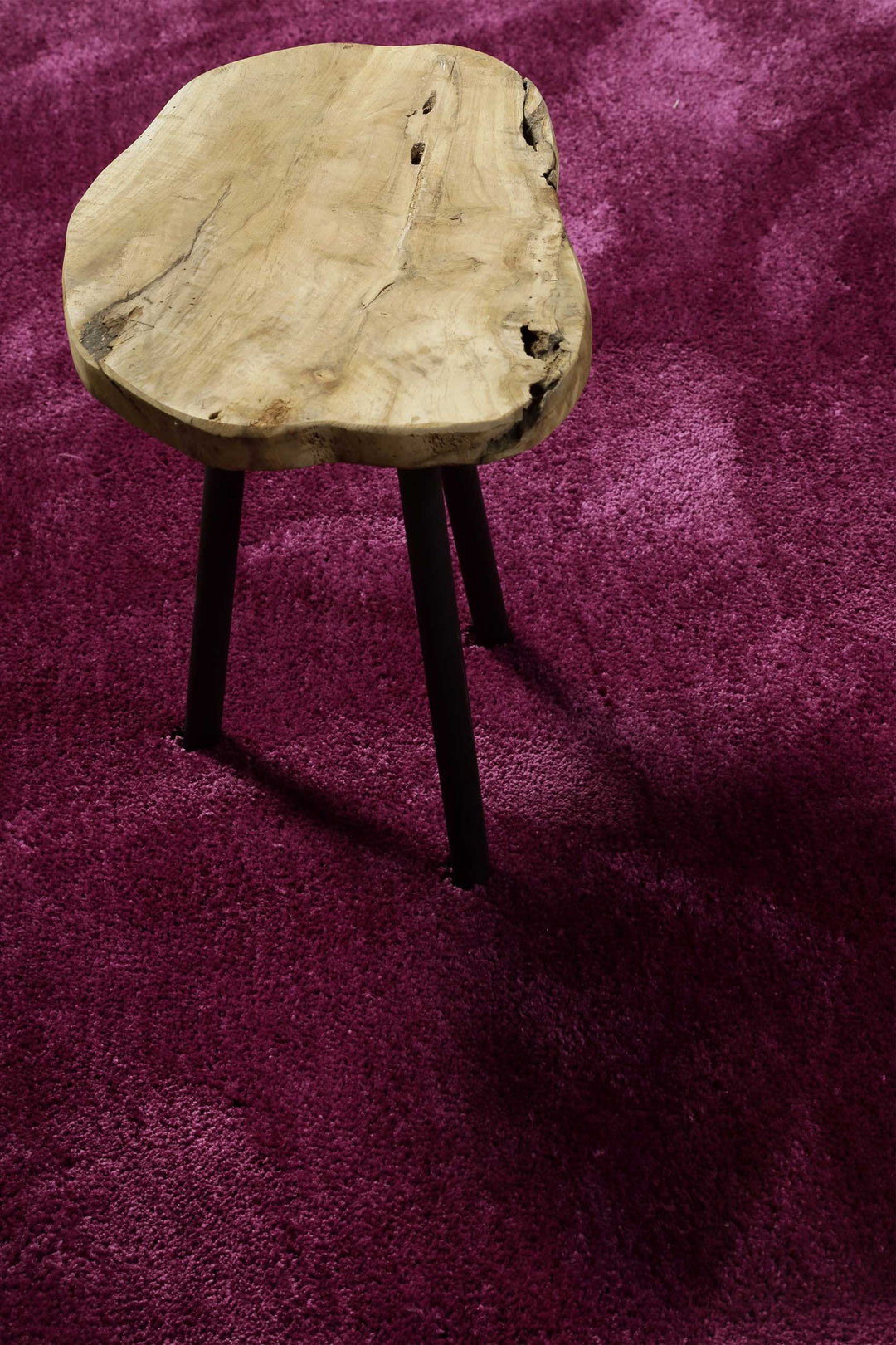 Pisa Teppich violett pink Hochflor rund