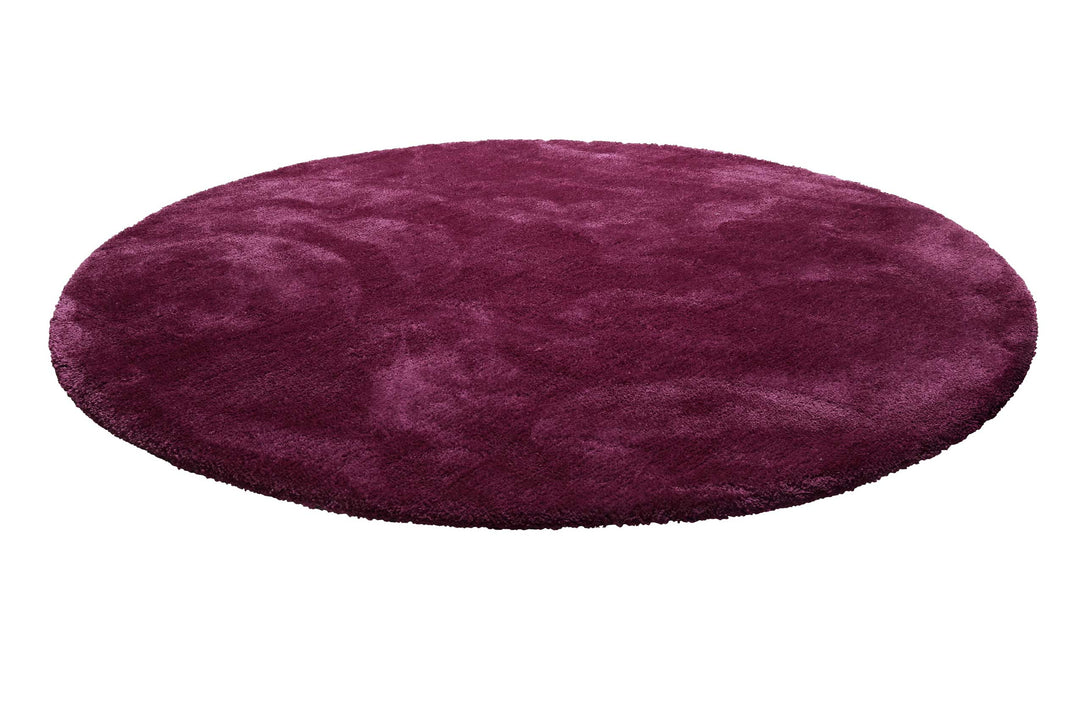 Pisa Teppich violett pink Hochflor rund