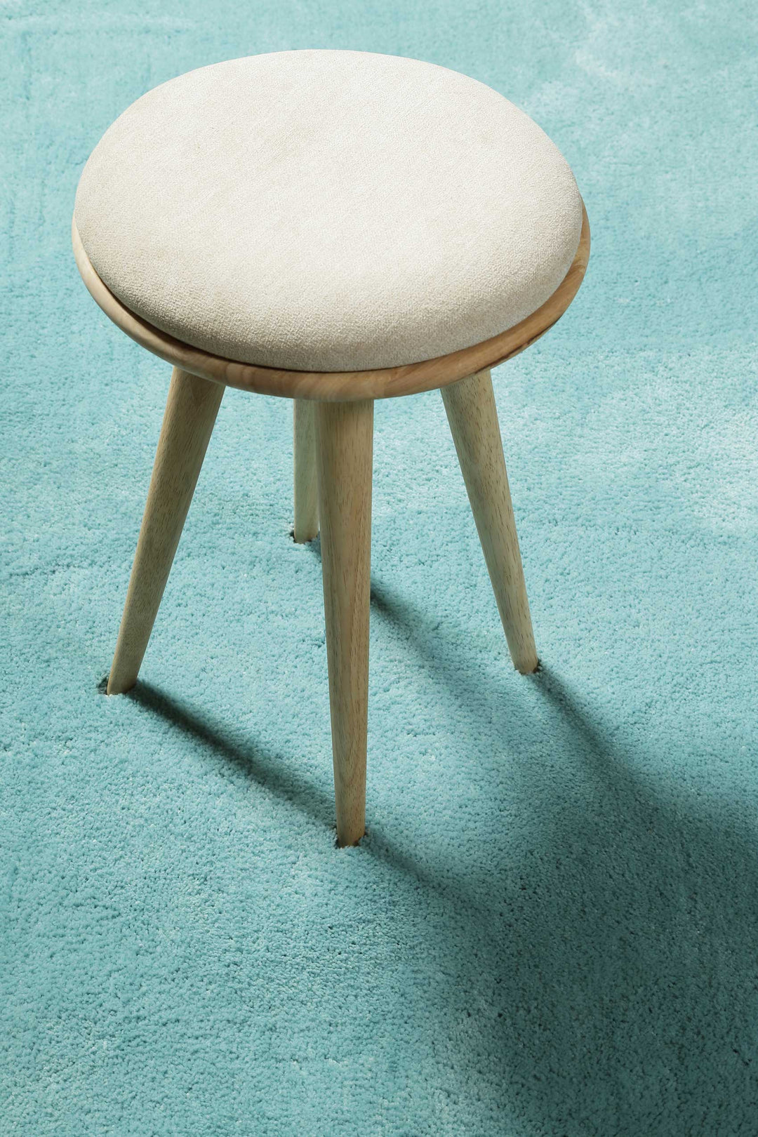 Pisa Teppich türkis Hochflor rund