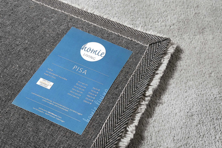 Pisa Teppich hellgrau Hochflor rechteckig
