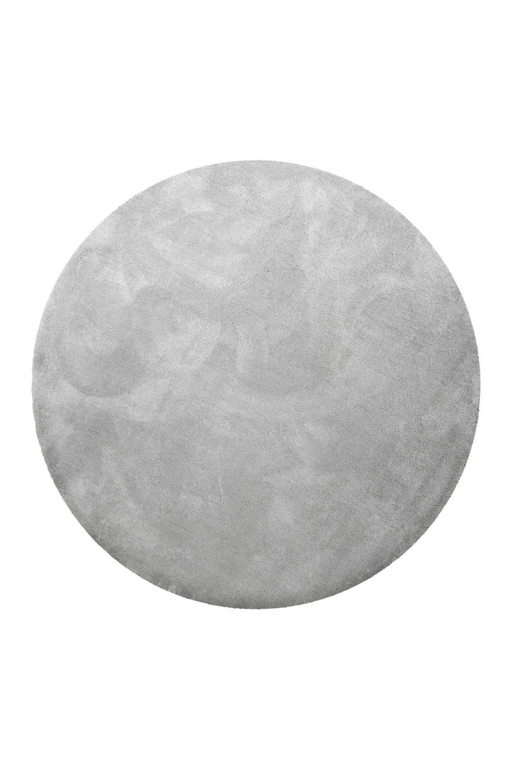 Pisa Teppich hellgrau Hochflor rund