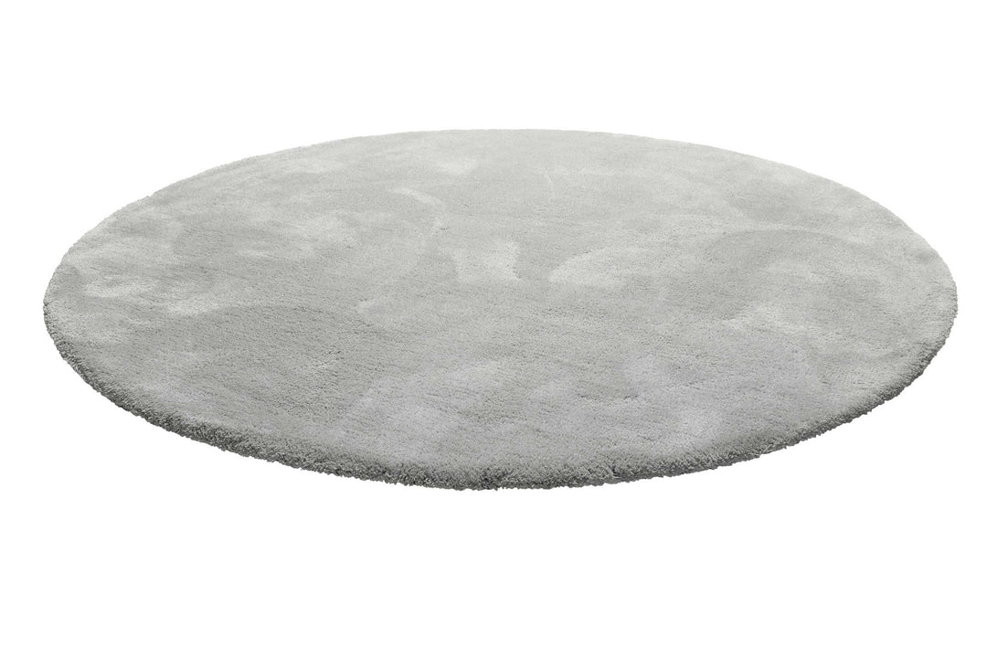 Pisa Teppich hellgrau Hochflor rund