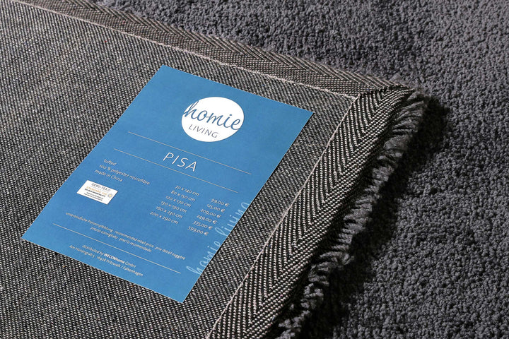 Pisa Teppich anthrazit Hochflor rechteckig