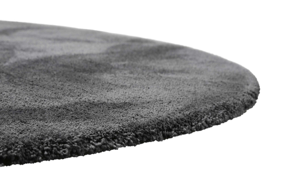 Pisa Teppich anthrazit Hochflor rund