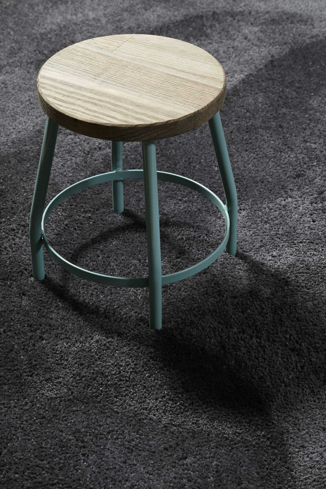 Pisa Teppich anthrazit Hochflor rund