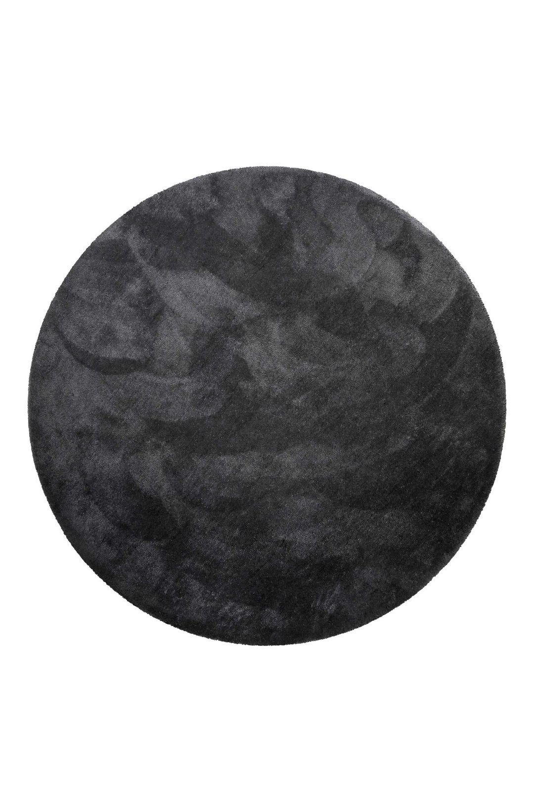 Pisa Teppich anthrazit Hochflor rund