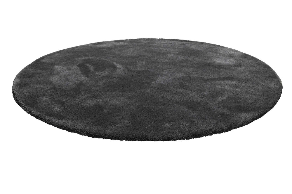 Pisa Teppich anthrazit Hochflor rund
