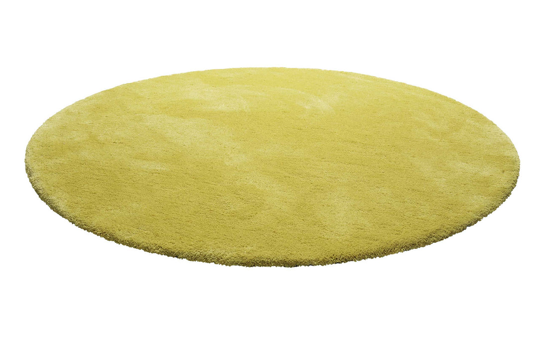 Pisa Teppich senfgelb Hochflor rund