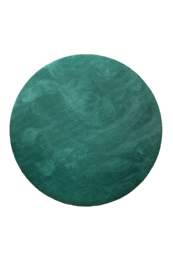 Pisa Teppich smaragd grün Hochflor rund
