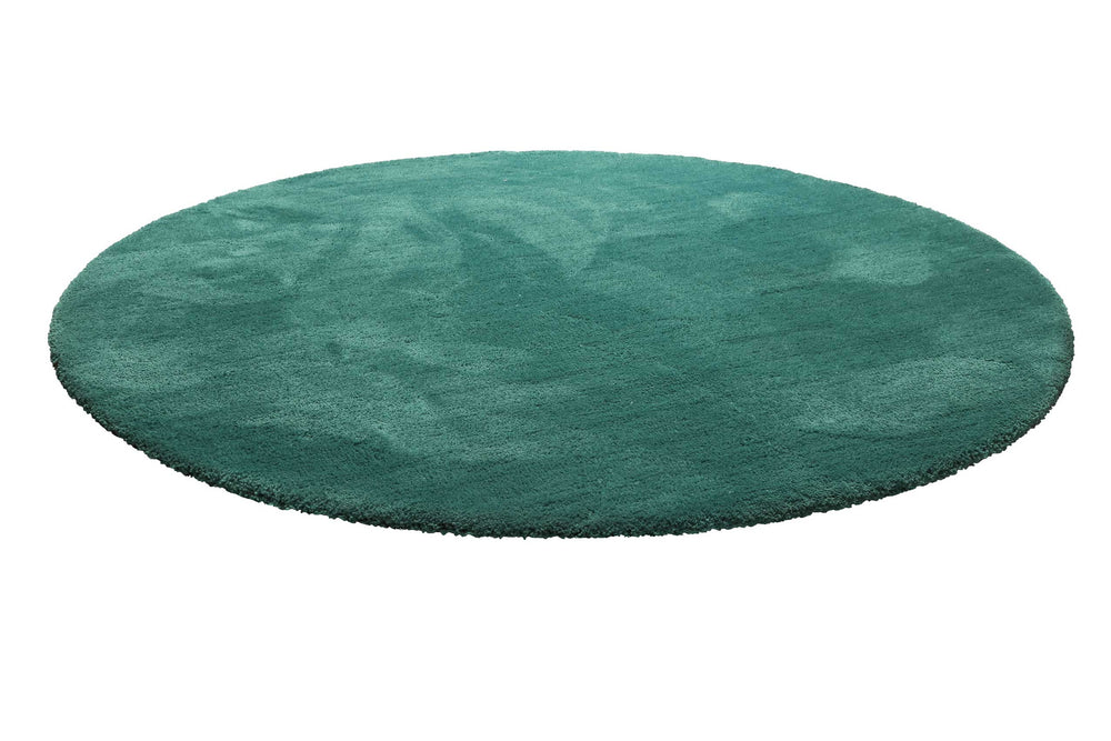 Pisa Teppich smaragd grün Hochflor rund