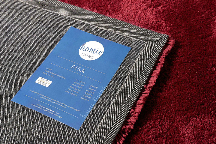 Pisa Teppich rot Hochflor rechteckig