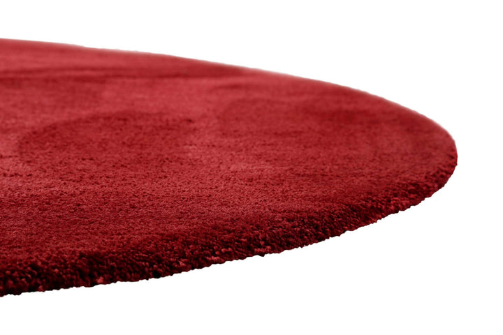 Pisa Teppich rot Hochflor rund