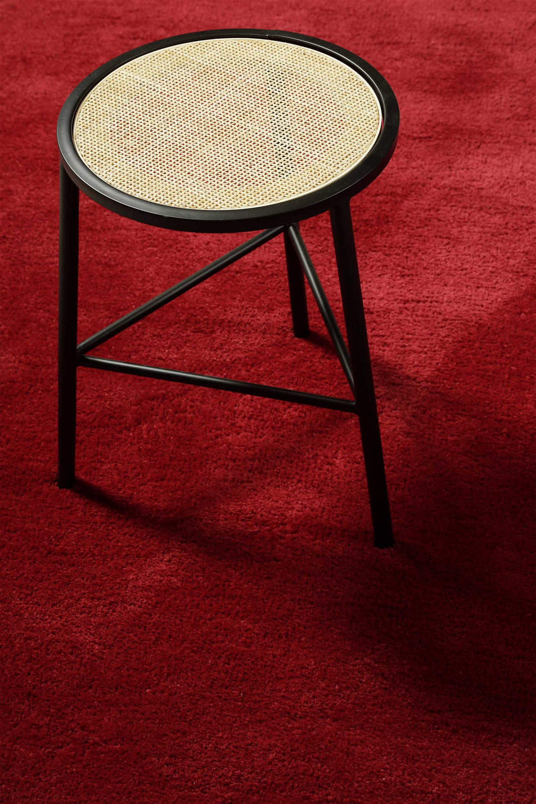 Pisa Teppich rot Hochflor rund