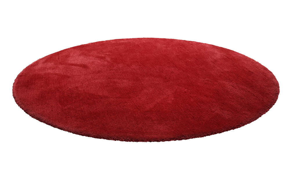 Pisa Teppich rot Hochflor rund