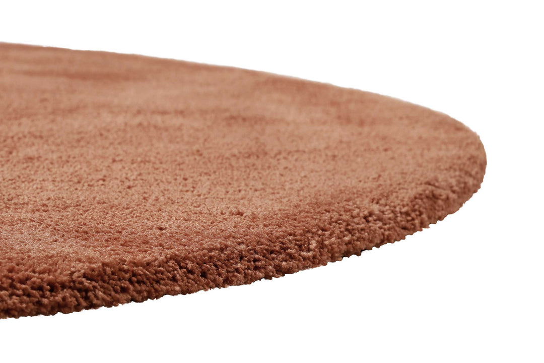 Pisa Teppich cognac Hochflor rund