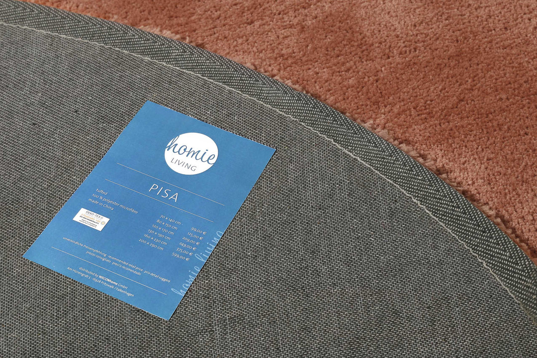 Pisa Teppich cognac Hochflor rund