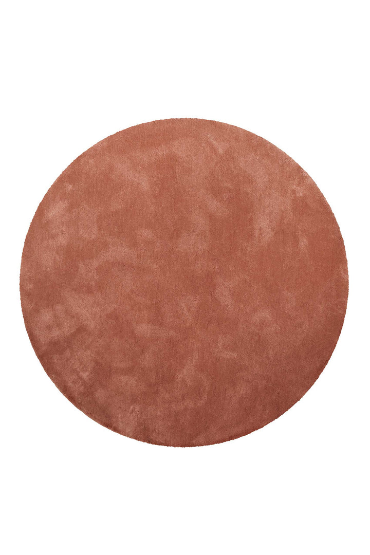 Pisa Teppich cognac Hochflor rund