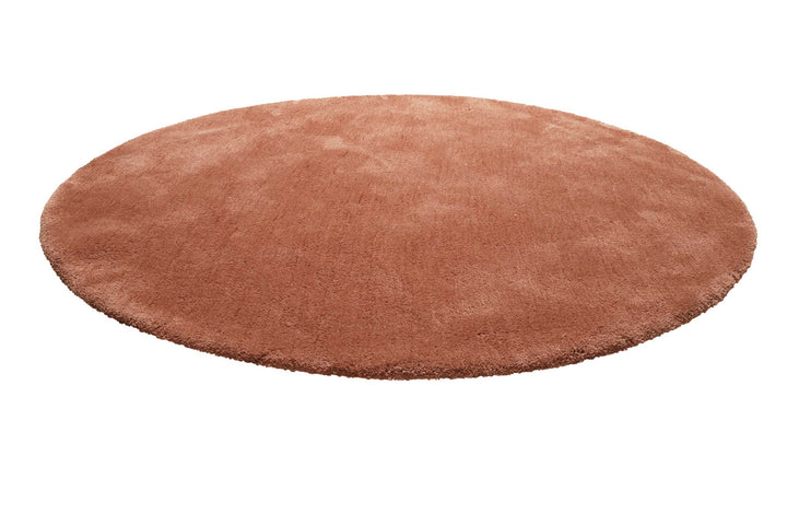 Pisa Teppich cognac Hochflor rund