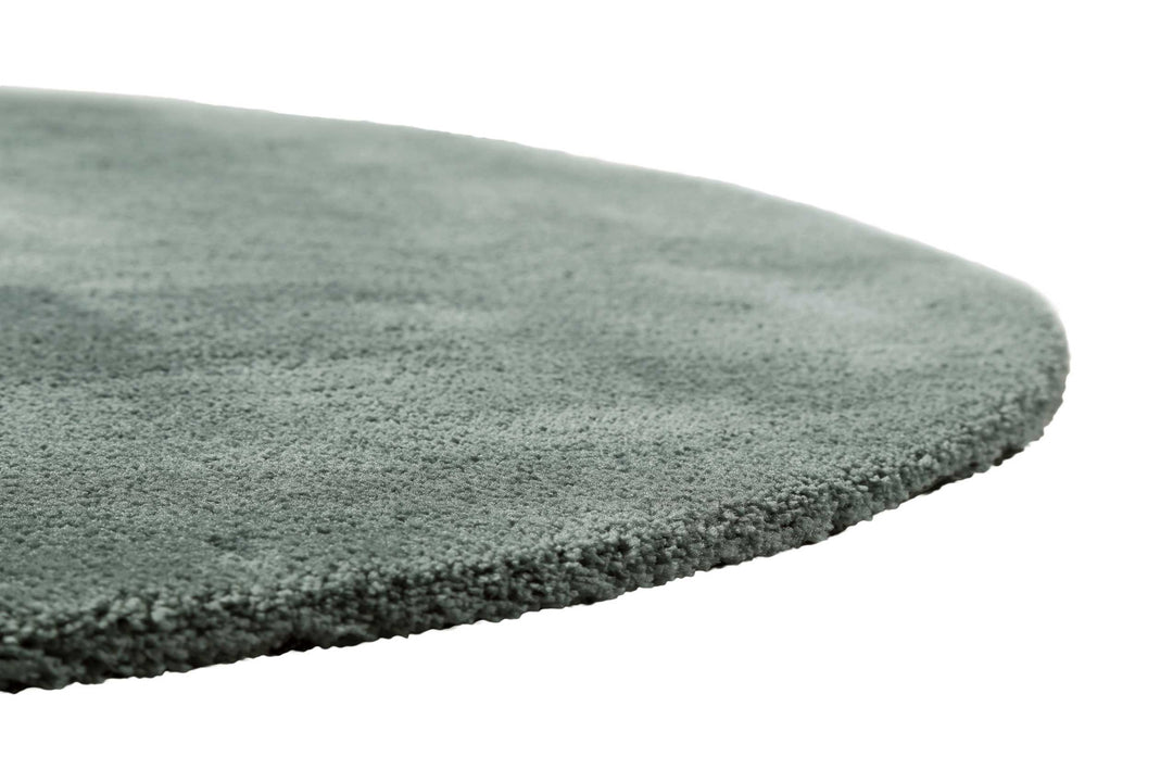 Pisa Teppich grau grün Hochflor rund