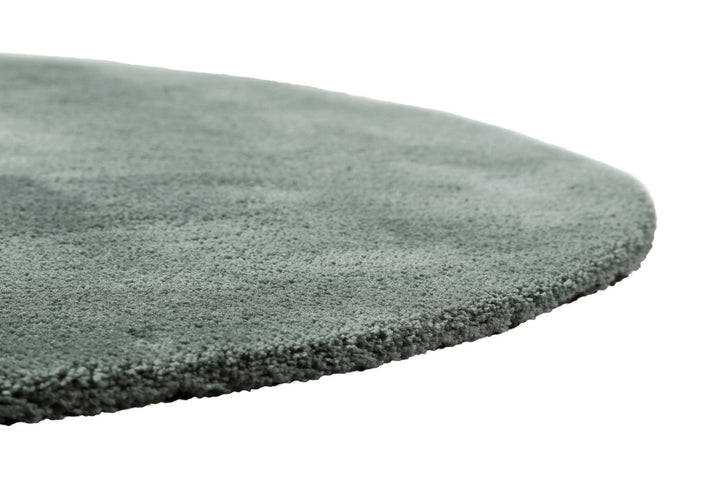 Pisa Teppich grau grün Hochflor rund