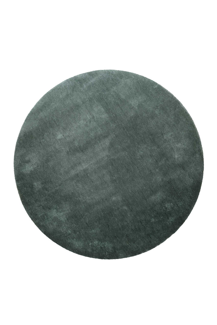 Pisa Teppich grau grün Hochflor rund