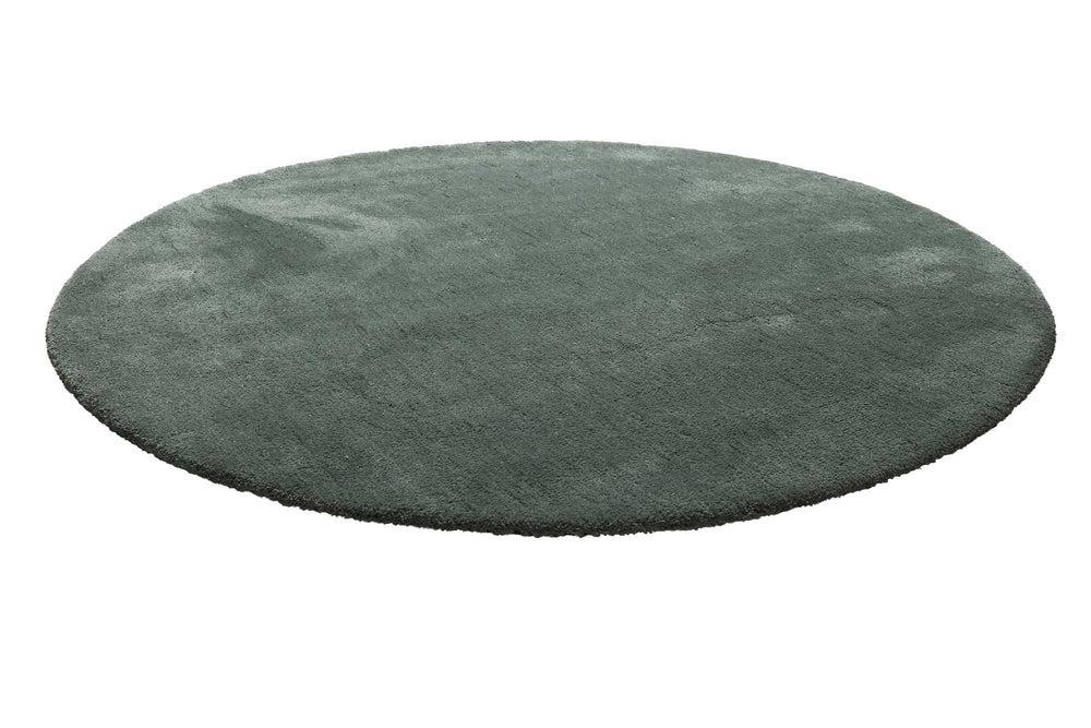 Pisa Teppich grau grün Hochflor rund