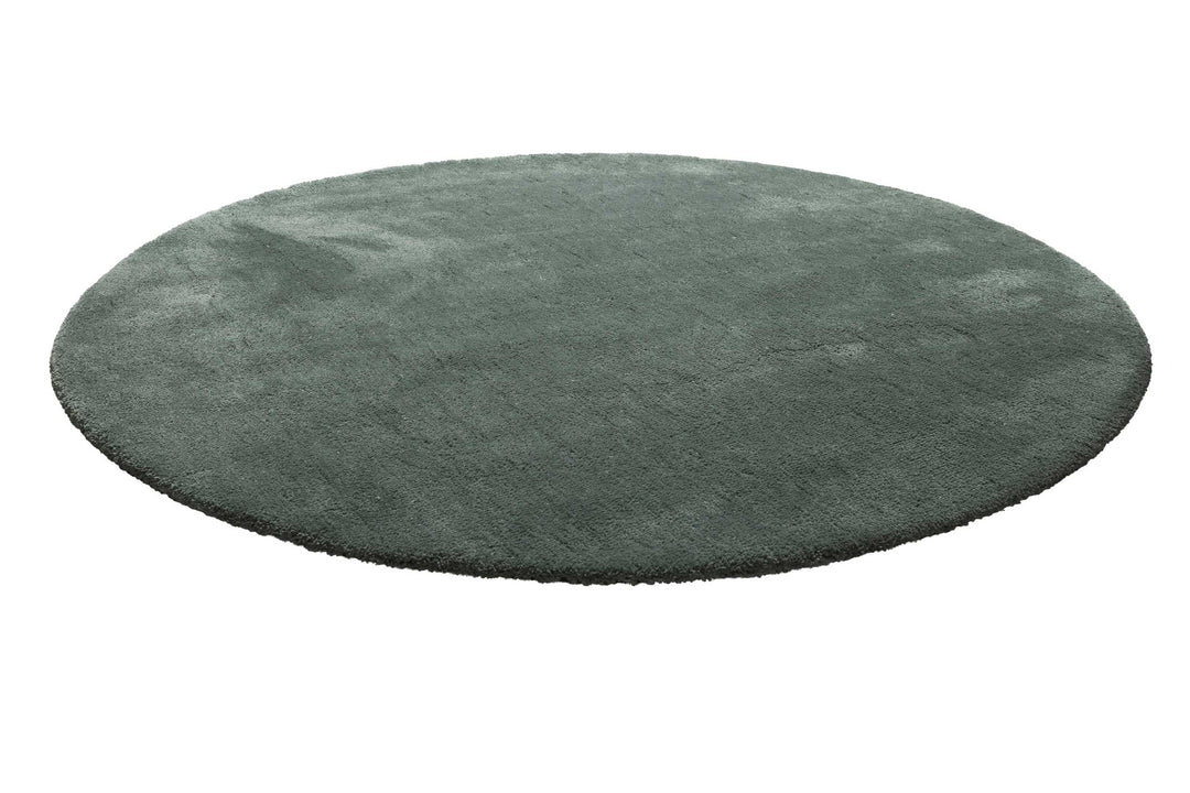 Pisa Teppich grau grün Hochflor rund