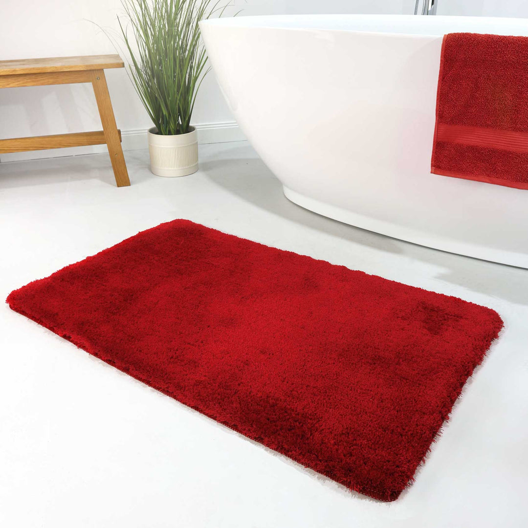 Porto Azzurro Badteppich rot Hochflor rechteckig