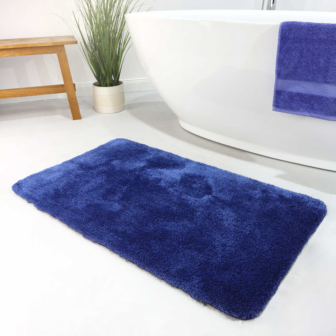Porto Azzurro Badteppich dunkelblau Hochflor rechteckig