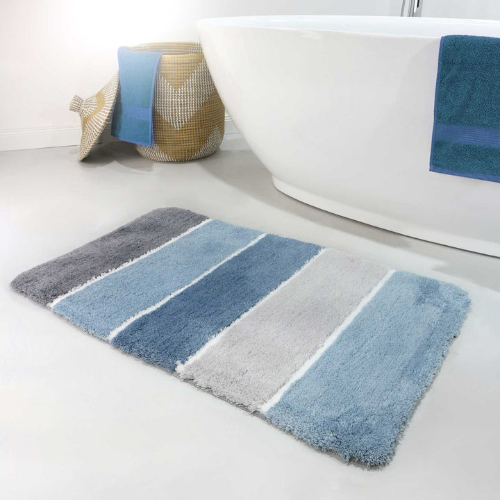 Rio Marina Badteppich blau Hochflor rechteckig