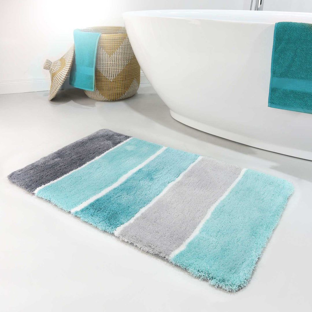 Rio Marina Badteppich türkis Hochflor rechteckig