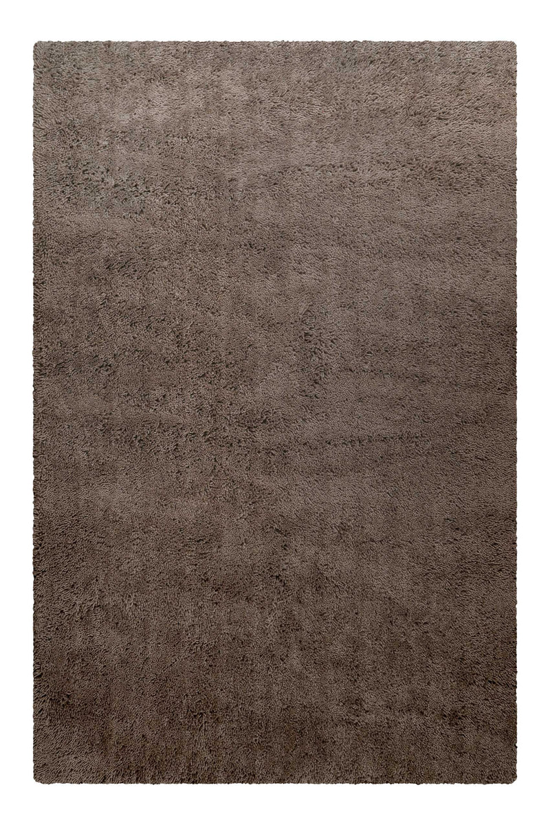 Wollteppich Taupe Shaggy Hochflor » Rossi « Homie Living