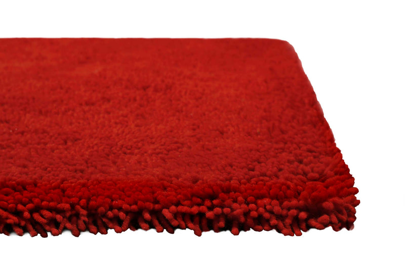 Wollteppich Rot Shaggy Hochflor » Rossi « Homie Living