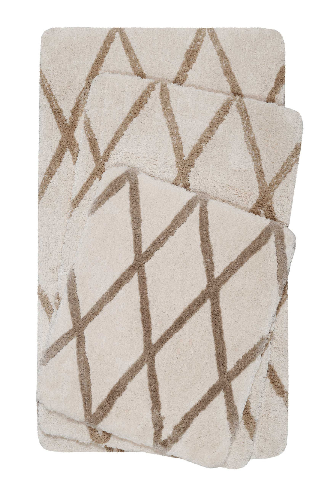 San Bosa Badteppich beige Kurzflor rechteckig