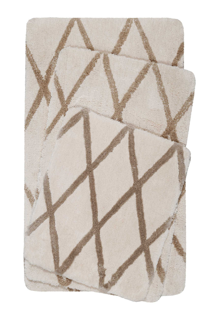 San Bosa Badteppich beige Kurzflor rechteckig