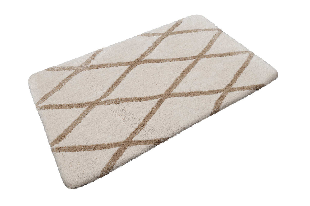 San Bosa Badteppich beige Kurzflor rechteckig