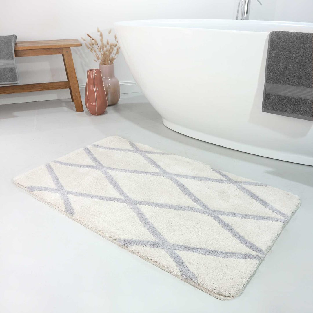Badteppich Beige Grau "San Bosa" Homie Living
